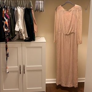 Vintage Beaded Blush Gown